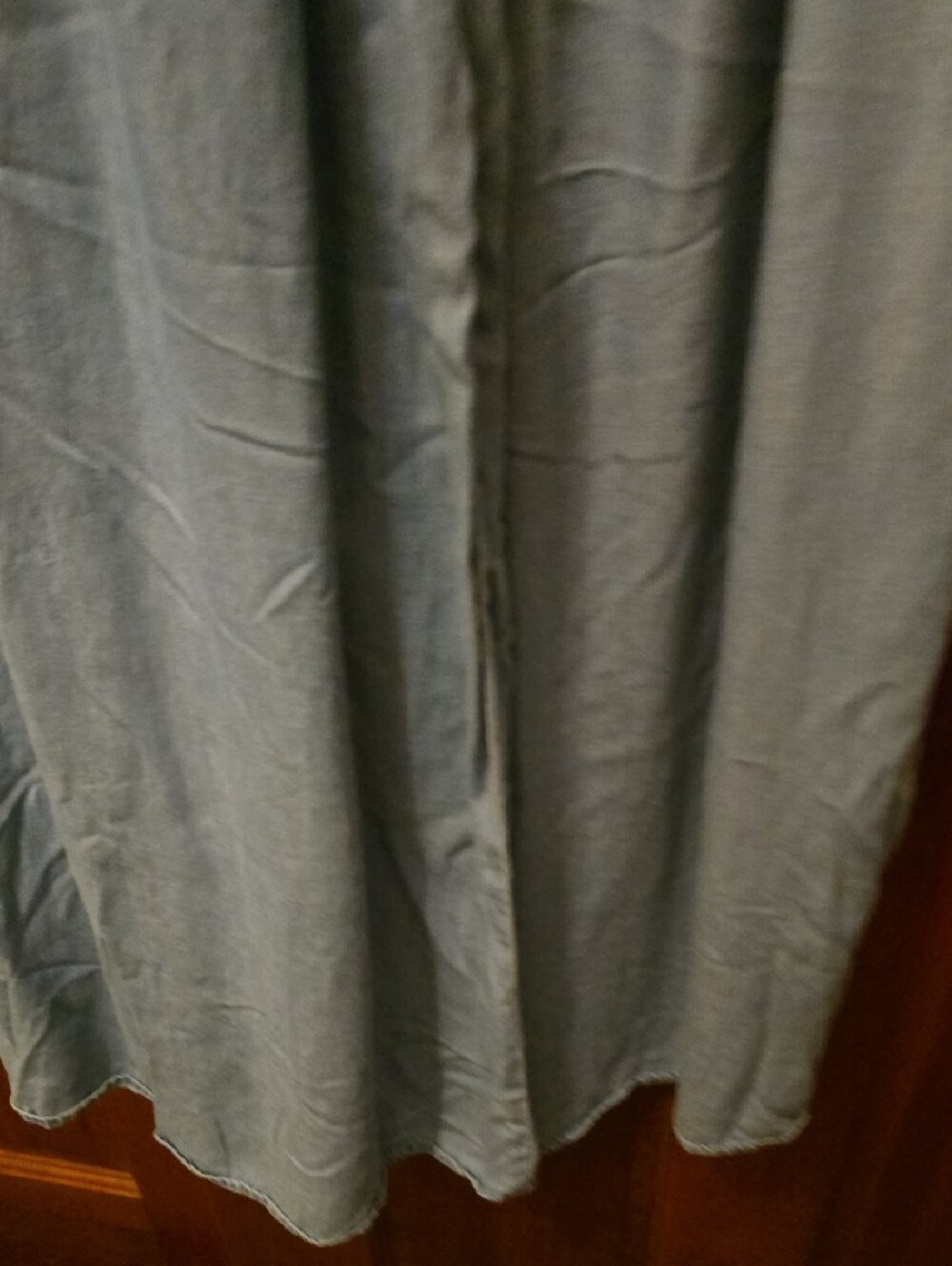 Light Blue Wide-Leg Drawstring Pants - Picture 4 of 5